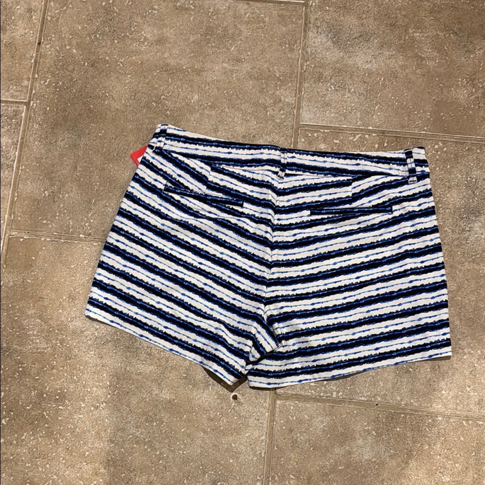 SPANX Blue and White‎ Striped Women Shorts - Picture 4 of 4